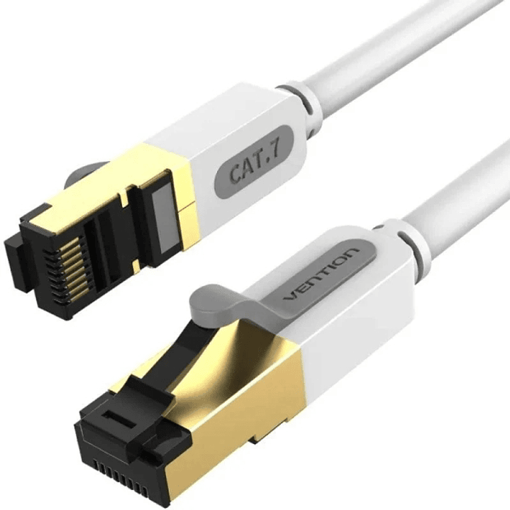 Vention Cable de Red Cat.7 SFTP - Longitud 1.5m - Velocidad hasta 10Gbps - 28AWG - Cubierta de PVC - Conectores Chapados en Oro - Color Gris 1