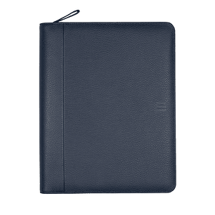 Finocam Andrea Portadocumentos de Mano - Piel de Vacuno - Cremallera - Formato A4 - 210x297mm - Bloc de Notas - Papel de 70g/m2 - Bolsillo Interior - 