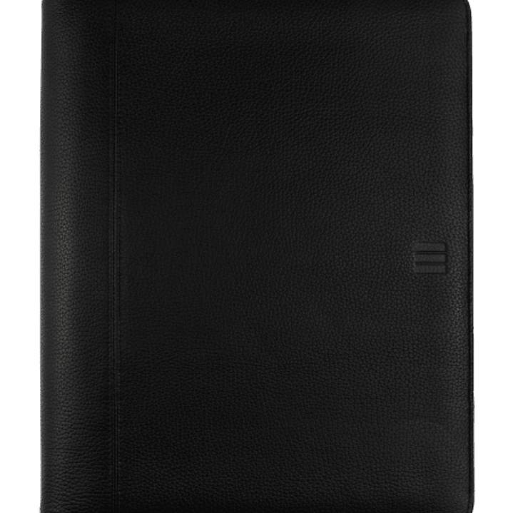 Finocam Andrea Portadocumentos de Mano - Piel de Vacuno - Cremallera - Formato A4 - 210x297mm - Bloc de Notas - Papel de 70g/m2 - Bolsillo Interior -  1