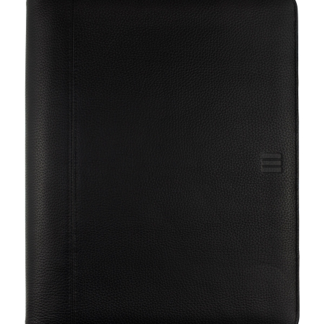 Finocam Andrea Portadocumentos de Mano - 4 Anillas de 16mm - Piel de Vacuno - Cremallera - Formato A4 - 210x297mm - Bloc de Notas - Papel de 70g/m2 -  1