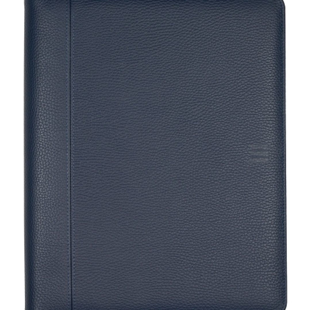 Finocam Andrea Portadocumentos de Mano - 4 Anillas de 16mm - Piel de Vacuno - Cremallera - Formato A4 - 210x297mm - Bloc de Notas - Papel de 70g/m2 -  1