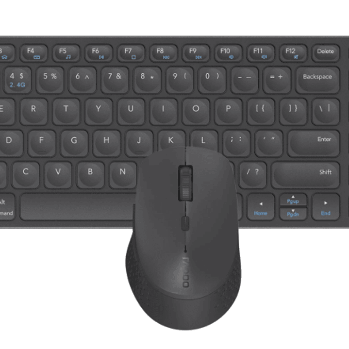 Rapoo 9700M Pack Teclado Ultrafino + Raton Inalambricos - Bluetooth y 2.4GHz -  Raton 1600 DPI - Bateria Recargable Ecologica - Autonomia hasta 12 Mes 1