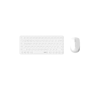 Rapoo 9010M Pack Teclado Compacto + Raton Inalambricos - Bluetooth y 2.4GHz -  Raton 2400 DPI - Autonomia hasta 12 Meses - Color Blanco