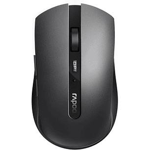 Rapoo 7200M Raton Inalambrico - Bluetooh y 2.4GHz - 1600 DPI - Autonomia 9 Meses - Color Negro