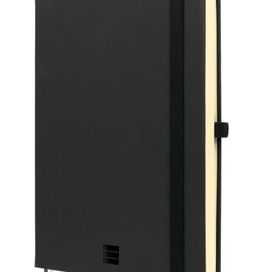 Finocam Nexo Double Cuaderno de Tapa Dura - 144 Hojas - Formato A5 - 148x210mm - Papel Crema de 80g/m2 - Liso - Bolsillo Interior - Cierre con Goma -  1