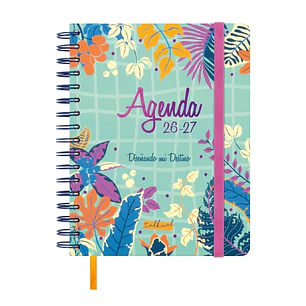 Finocam Talkual Agenda Escolar 26/27 - 1 Dia por Pagina - Formato 4º - 155x217mm - Tapa Dura - Papel de 80g/m2 - Espiral Metalica - Multicolor