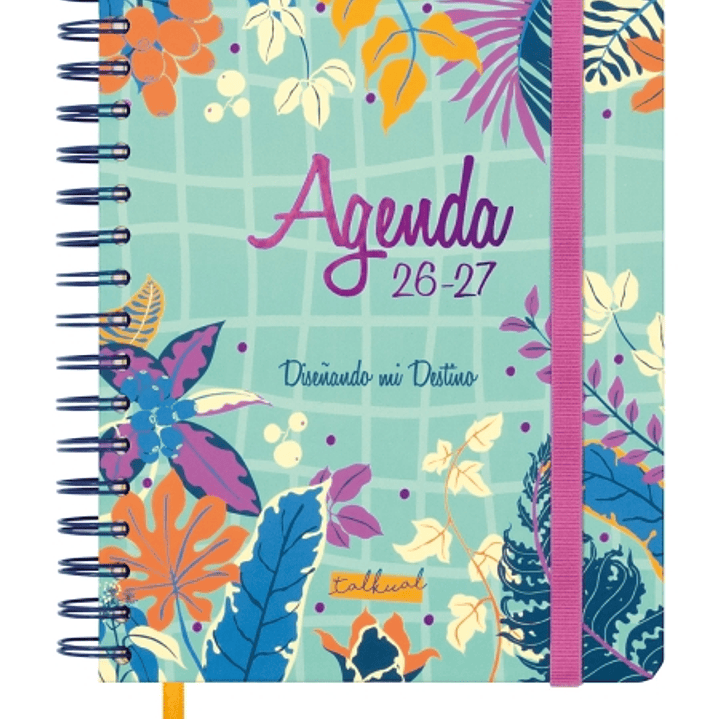 Finocam Talkual Agenda Escolar 26/27 - 1 Dia por Pagina - Formato 4º - 155x217mm - Tapa Dura - Papel de 80g/m2 - Espiral Metalica - Multicolor 1