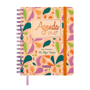 Finocam Talkual Agenda Escolar 26/27 - 1 Dia por Pagina - Formato 4º - 155x217mm - Tapa Dura - Papel de 80g/m2 - Espiral Metalica - Multicolor
