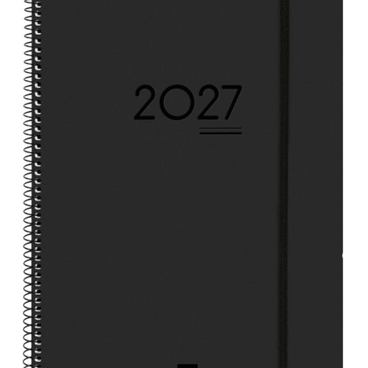 Finocam Ikon Agenda de Espiral Internacional - 16 Meses - Semana Vista Vertical - Formato E40 - 210x297mm - Tapas de PP - Papel de 80g/m2 - Goma Elast 1