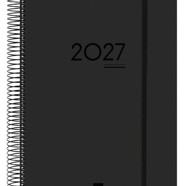 Finocam Ikon Agenda de Espiral Internacional - 16 Meses - 1 Dia por Pagina - Formato E40 - 210x297mm - Tapas de Polipropileno - Papel de 70g/m2 - Goma 1