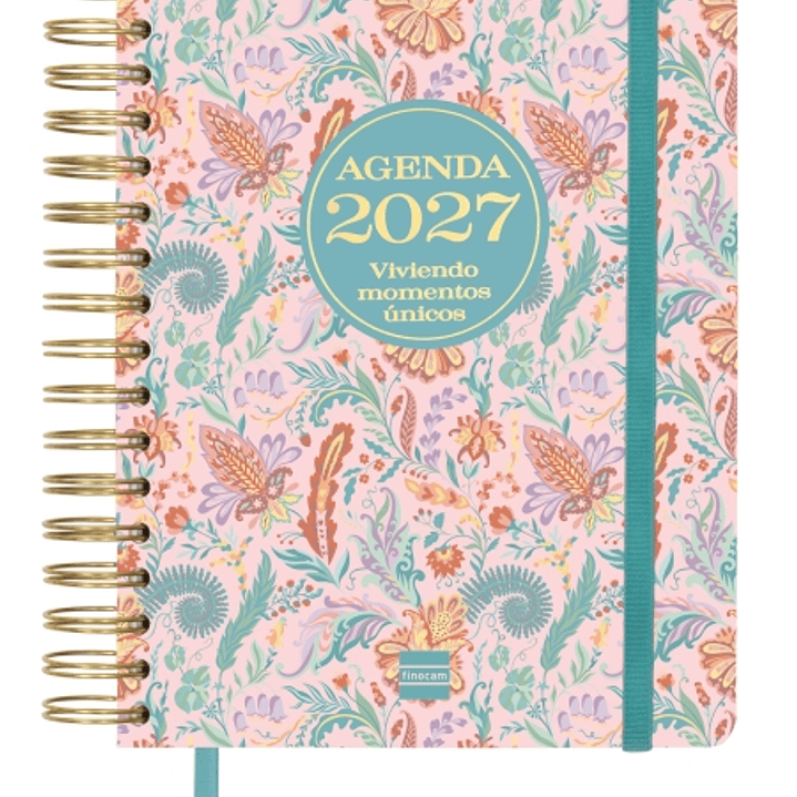 Finocam Vitae Agenda de Espiral - 16 Meses - Semana Vista Horizontal - Formato 4º - 155x217mm - Tapa Dura - Papel de 80g/m2 - Cierre con Goma Elastica 1