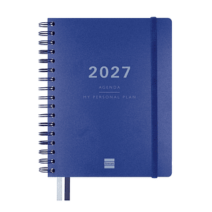 Finocam Tempus Agenda de Espiral - 16 Meses - Semana Vista Vertical - Formato 4º - 155x217mm - Tapas de Polipropileno - Papel Crema de 80g/m2 - Goma E