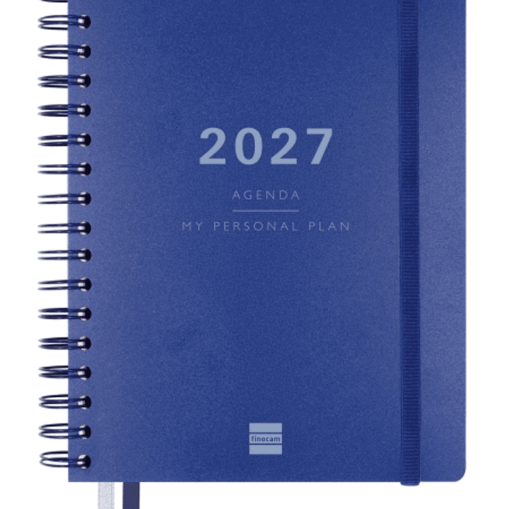 Finocam Tempus Agenda de Espiral - 16 Meses - Semana Vista Vertical - Formato 4º - 155x217mm - Tapas de Polipropileno - Papel Crema de 80g/m2 - Goma E 1