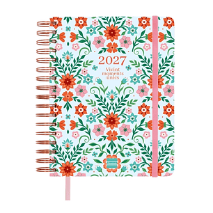 Finocam Vitae Agenda de Espiral en Catalan - 16 Meses - Semana Vista Horizontal - Formato 4º - 155x217mm - Tapa Dura - Papel de 80g/m2 - Goma Elastica
