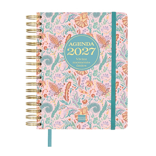 Finocam Vitae Agenda de Espiral en Catalan - 16 Meses - Semana Vista Horizontal - Formato 4º - 155x217mm - Tapa Dura - Papel de 80g/m2 - Goma Elastica