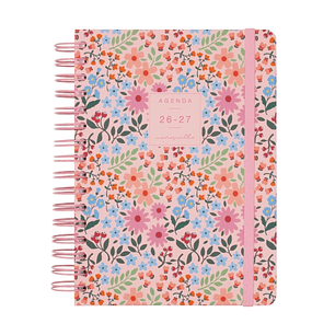 Finocam Moniquilla Agenda Escolar 26/27 - 1 Dia por Pagina - Formato E10 - 155x212mm - Tapa Dura - Papel de 80g/m2 - Espiral Metalica - Multicolor