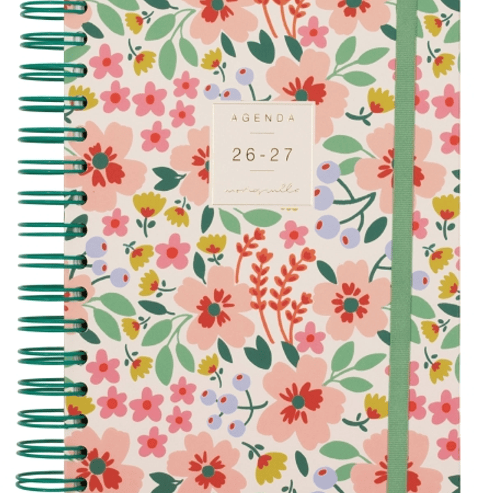 Finocam Moniquilla Agenda Escolar 26/27 en Catalan - 1 Dia por Pagina - Formato E10 - 155x212mm - Tapa Dura - Papel de 80g/m2 - Espiral Metalica - Mul 1