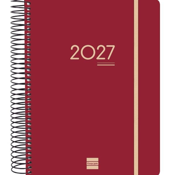 Finocam Ikon Agenda de Espiral Internacional - 16 Meses - 1 Dia por Pagina - Formato E10 - 155x212mm - Tapas de Polipropileno - Papel de 70g/m2 - Adhe 1