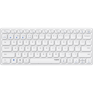 Rapoo E9600M Teclado Compacto Ultafino Inalambrico - Bluetooth y 2.4GHz - Base de Aluminio - Bateria Recargable Ecologica - Color Gris