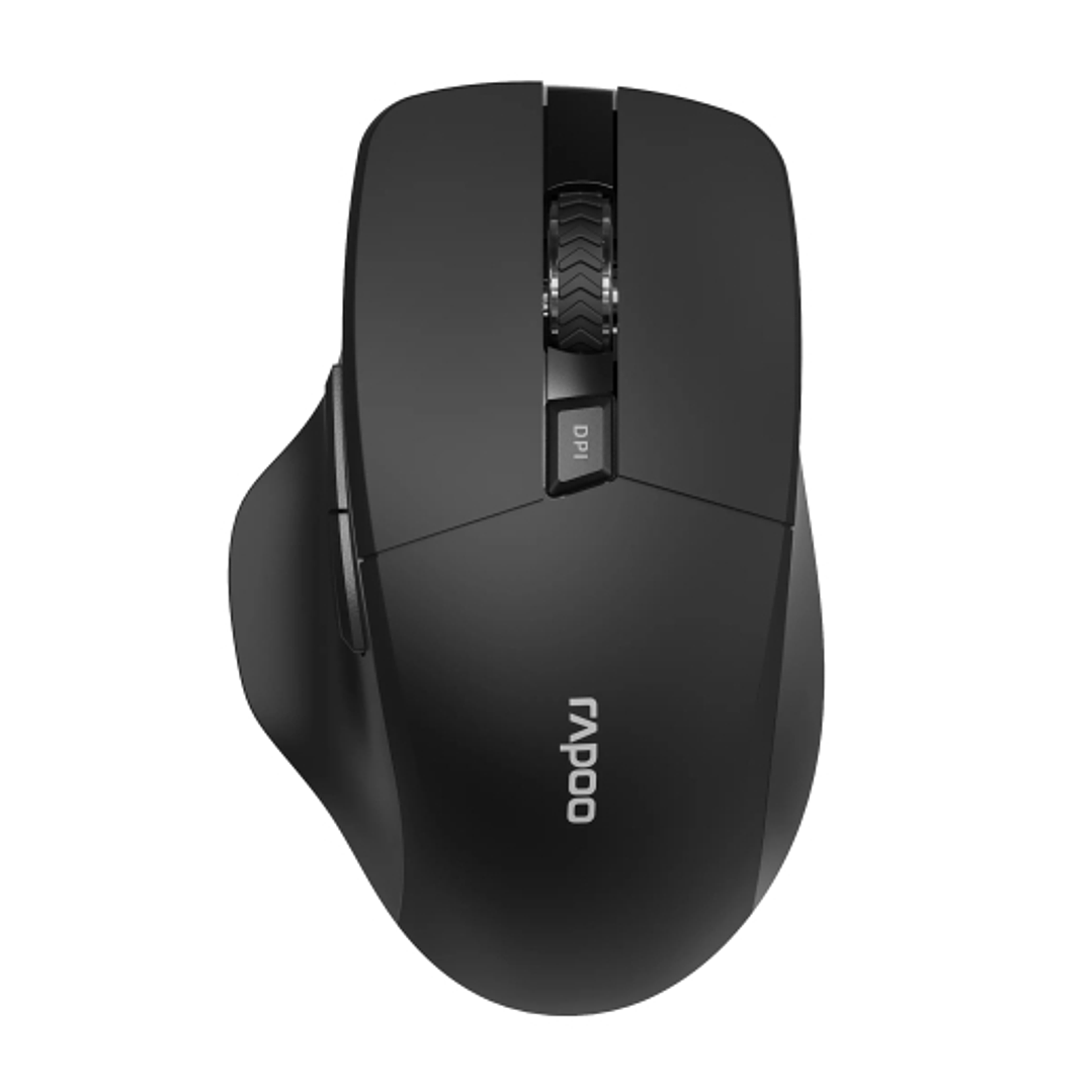 Rapoo M610 Raton Inalambrico - Bluetooh y 2.4GHz - 1600 DPI - Bateria Recargable Ecologica - Color Negro 1