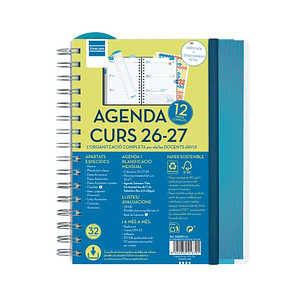 Finocam Magistral Agenda Escolar 26/27 en Catalan - Semana Vista Horizontal - Formato 4º - 155x212mm - Tapas de Polipropileno - Papel de 80g/m2 - Espi