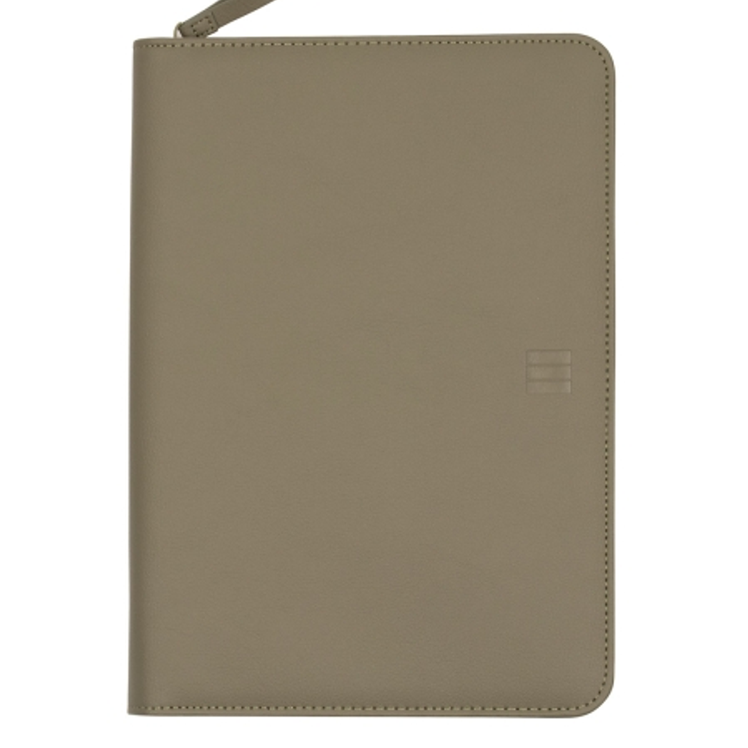 Finocam Nopal Portadocumentos de Mano - Biomaterial de Cactus - Cremallera - Formato A5 - 148x210mm - Bloc de Notas - Papel de 70g/m2 - Bolsillo Inter 1