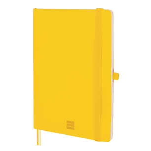 Finocam Nexo Cuaderno de Tapa Blanda - 72 Hojas - Formato A5 - 148x210mm - Papel Crema de 80g/m2 - Liso - Bolsillo Interior - Cierre con Goma - Hojas 