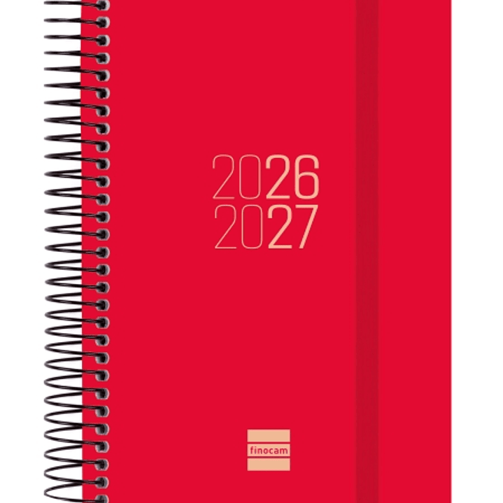 Finocam Espir Agenda Escolar 26/27 en Catalan - 1 Dia por Pagina - Formato E8 - 120x171mm - Tapas de Polipropileno - Papel de 70g/m2 - Espiral Metalic 1