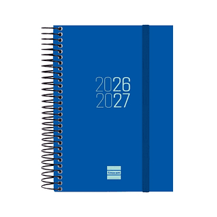 Finocam Espir Agenda Escolar 26/27 en Catalan - 1 Dia por Pagina - Formato E8 - 120x171mm - Tapas de Polipropileno - Papel de 70g/m2 - Espiral Metalic