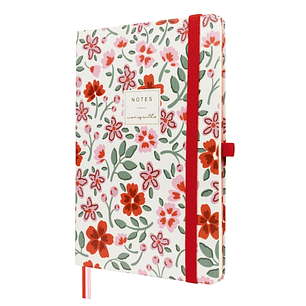 Finocam Moniquilla Cuaderno de Tapa Dura - 72 Hojas - Formato A5 - 148x210mm - Papel Crema de 80g/m2 - Liso - Bolsillo Interior - Cierre con Goma - Ho