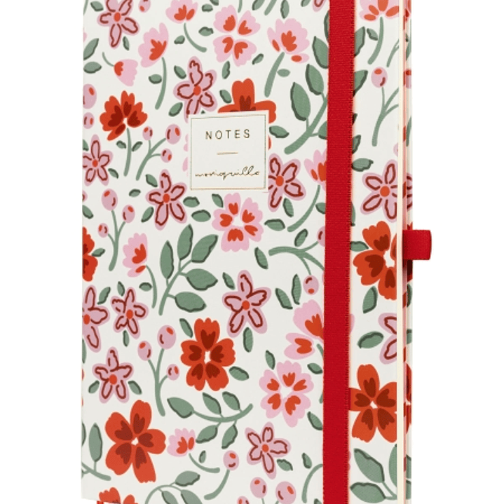 Finocam Moniquilla Cuaderno de Tapa Dura - 72 Hojas - Formato A5 - 148x210mm - Papel Crema de 80g/m2 - Liso - Bolsillo Interior - Cierre con Goma - Ho 1