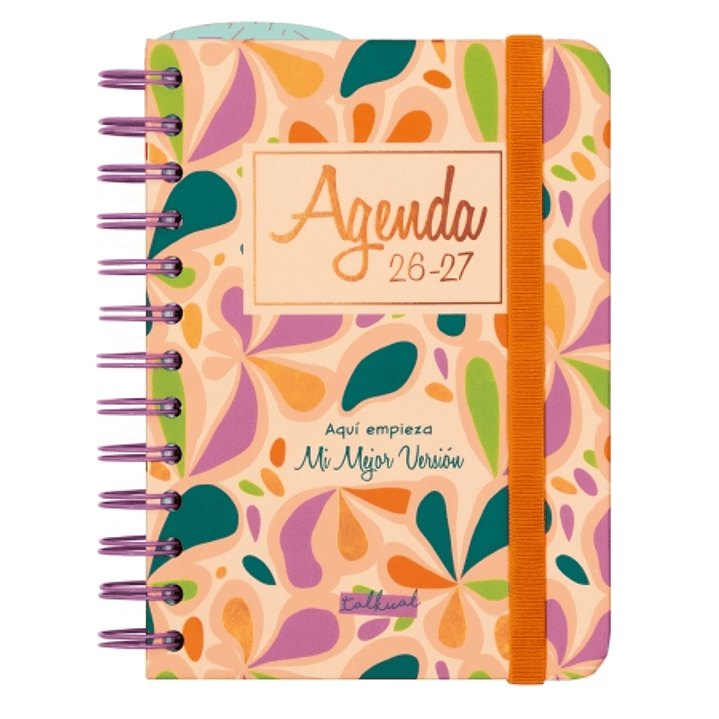 Finocam Talkual Agenda Escolar 26/27 - 1 Dia por Pagina - Formato 8º - 120x169mm - Tapa Dura - Papel de 80g/m2 - Espiral Metalica - Multicolor 1