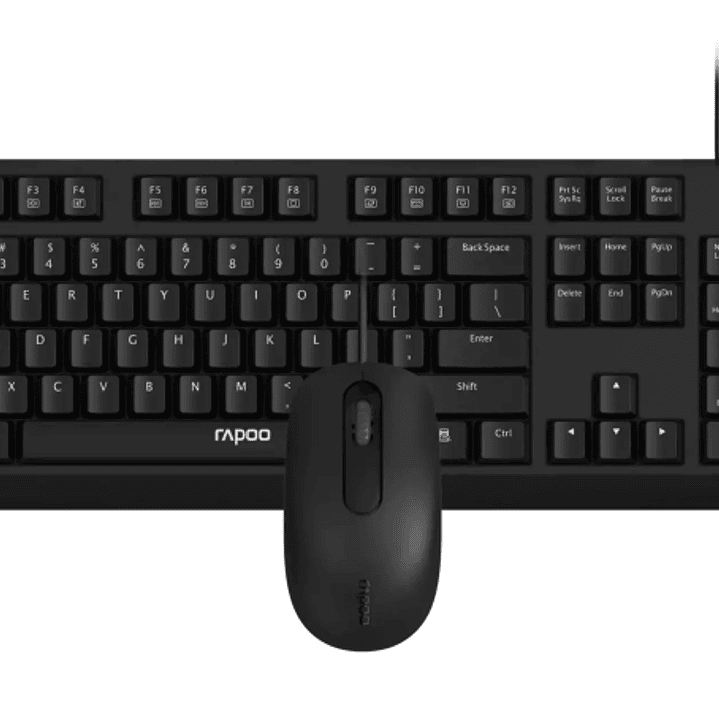 Rapoo NX1500 Pack Teclado + Raton USB - Raton 1000 DPI - Plug & Play - Color Negro 1