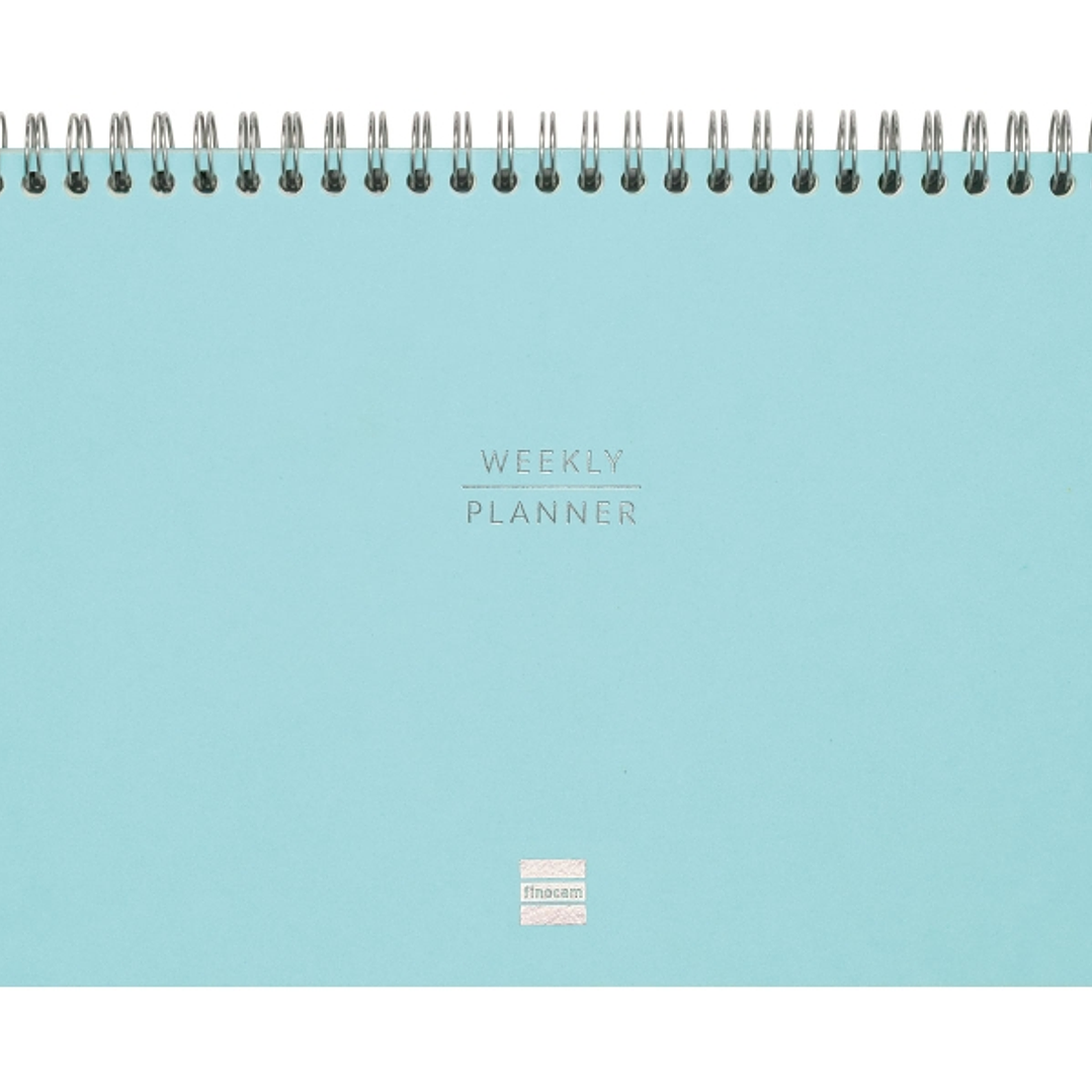 Finocam Haiku Planificador sin Fechar - Internacional - Semana Vista Vertical - 240x165mm - Tapa Dura - Papel de 95g/m2 - 57 Semanas - Espiral Metalic 1