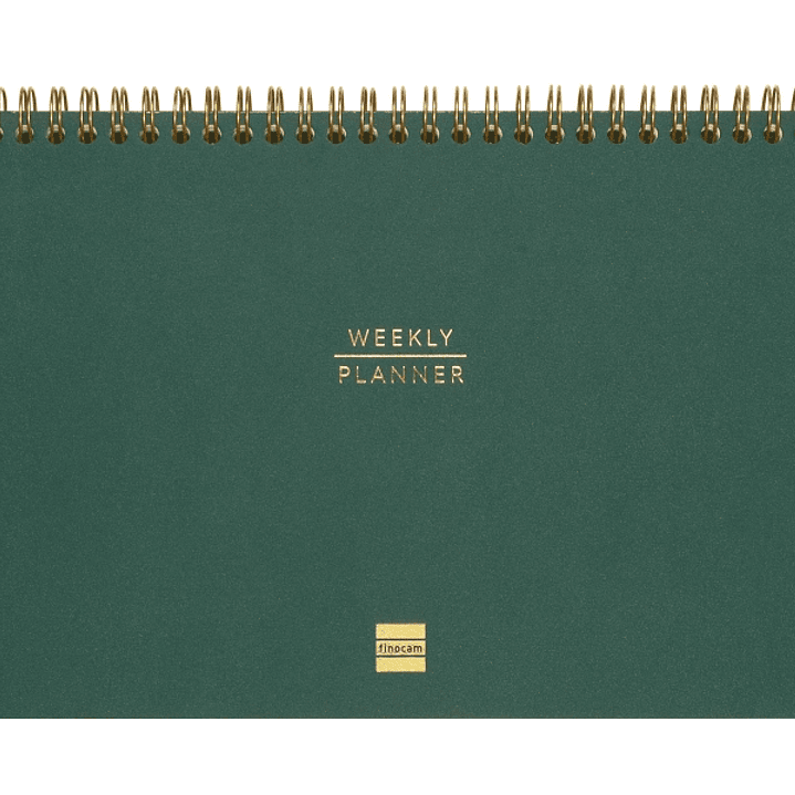 Finocam Haiku Planificador sin Fechar - Internacional - Semana Vista Vertical - 240x165mm - Tapa Dura - Papel de 95g/m2 - 57 Semanas - Espiral Metalic 1