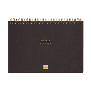 Finocam Haiku Planificador sin Fechar - Internacional - Semana Vista Vertical - 240x165mm - Tapa Dura - Papel de 95g/m2 - 57 Semanas - Espiral Metalic