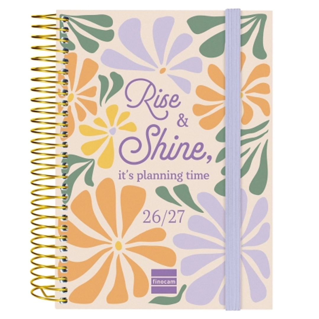 Finocam Secundaria Agenda Escolar 26/27 - 1 Dia por Pagina - Formato 8º - 120x164mm - Tapas de Polipropileno - Papel de 80g/m2 - Espiral Metalica - Es 1