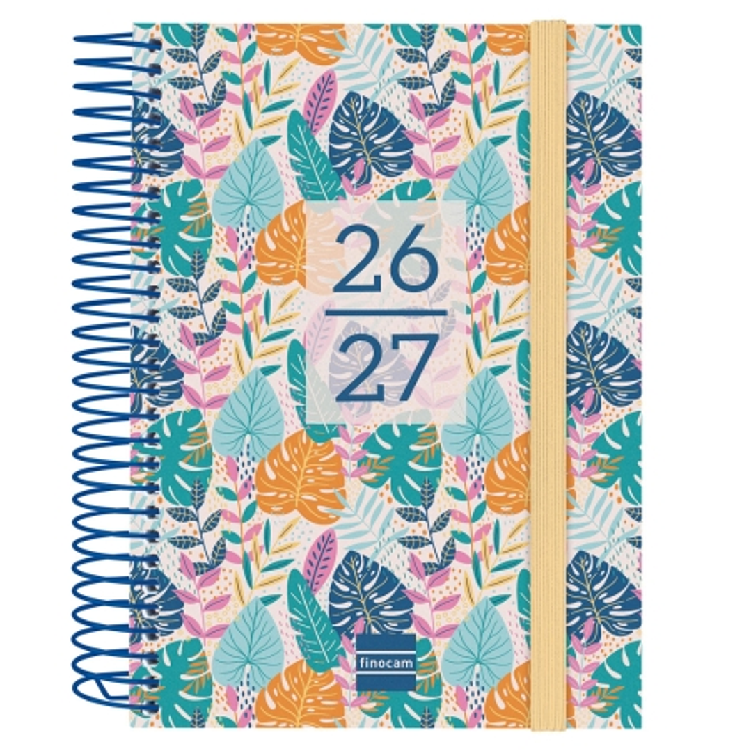 Finocam Secundaria Agenda Escolar 26/27 en Catalan - 1 Dia por Pagina - Formato 8º - 120x164mm - Tapas de Polipropileno - Papel de 80g/m2 - Espiral -  1