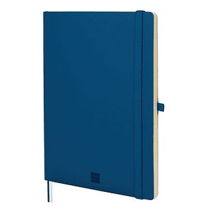 Finocam Nexo Cuaderno de Tapa Blanda - 72 Hojas - Formato B5 - 176x250mm - Papel Crema de 80g/m2 - Bolsillo Interior - Cierre con Goma - Portaboligraf