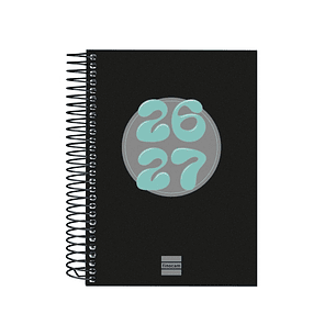 Finocam Cool Agenda Escolar 26/27 - 1 Dia por Pagina - Formato 8º - 120x164mm - Tapas de Carton Forrado - Papel de 80g/m2 - Espiral Metalica - Esquina