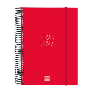 Finocam Espir Agenda Escolar 26/27 - 1 Dia por Pagina - Formato E10 - 155x212mm - Tapas de Polipropileno - Papel de 70g/m2 - Espiral Metalica - Esquin