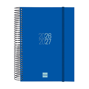 Finocam Espir Agenda Escolar 26/27 - 1 Dia por Pagina - Formato E10 - 155x212mm - Tapas de Polipropileno - Papel de 70g/m2 - Espiral Metalica - Esquin