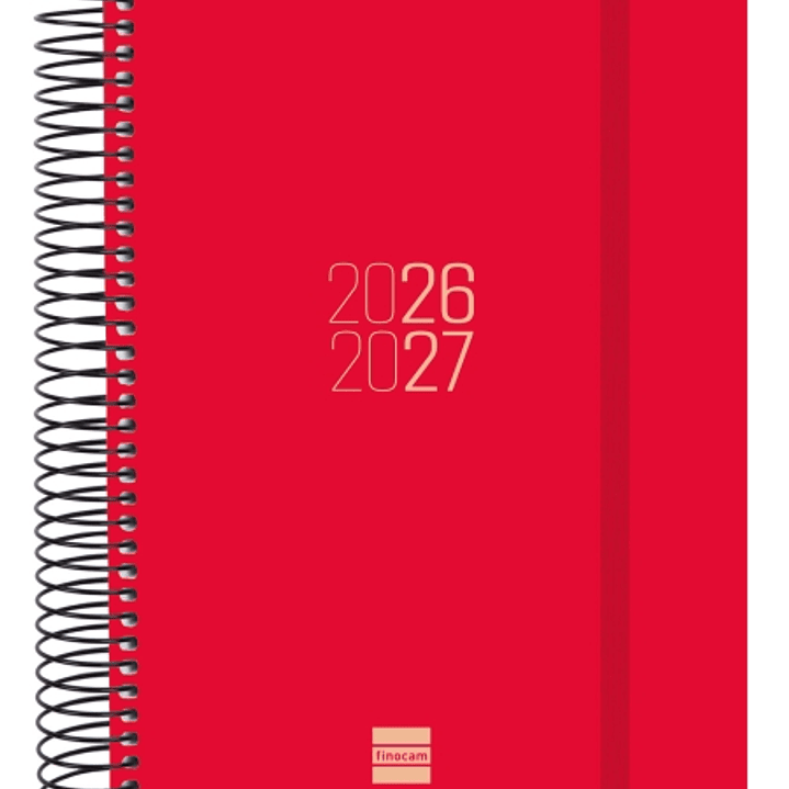 Finocam Espir Agenda Escolar 26/27 en Catalan - 1 Dia por Pagina - Formato E10 - 155x212mm - Tapas de Polipropileno - Papel de 70g/m2 - Espiral Metali 1