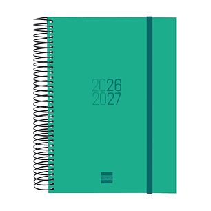 Finocam Espir Agenda Escolar 26/27 en Catalan - 1 Dia por Pagina - Formato E10 - 155x212mm - Tapas de Polipropileno - Papel de 70g/m2 - Espiral Metali