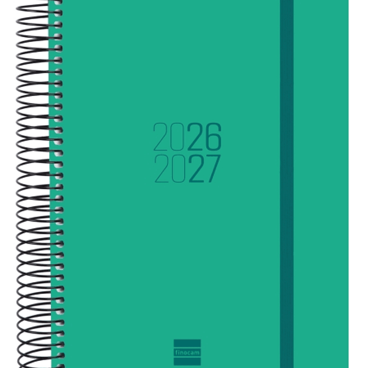 Finocam Espir Agenda Escolar 26/27 en Catalan - 1 Dia por Pagina - Formato E10 - 155x212mm - Tapas de Polipropileno - Papel de 70g/m2 - Espiral Metali 1