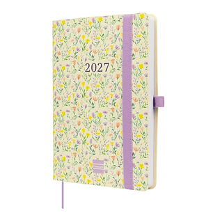 Finocam Capri Agenda de Tapa Blanda - 16 Meses - Semana Vista Horizontal - Formato F4 - 118x168mm - Papel de 80g/m2 - Bolsillo Interior - Cierre con G