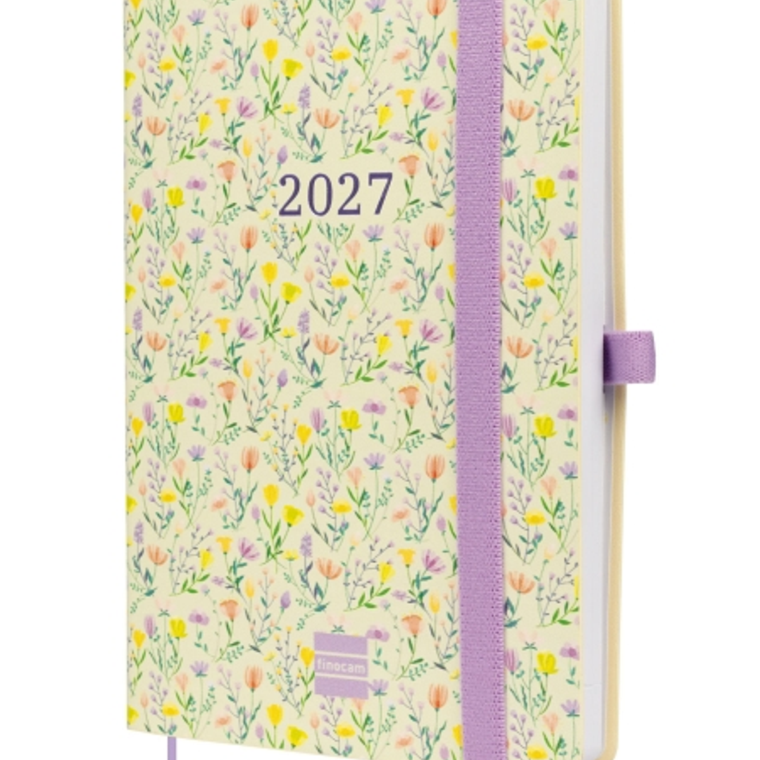 Finocam Capri Agenda de Tapa Blanda - 16 Meses - Semana Vista Horizontal - Formato F4 - 118x168mm - Papel de 80g/m2 - Bolsillo Interior - Cierre con G 1