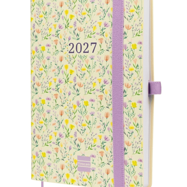 Finocam Capri Agenda de Tapa Blanda - 16 Meses - Semana Vista Horizontal - Formato F4 - 118x168mm - Papel de 80g/m2 - Bolsillo Interior - Cierre con G 1