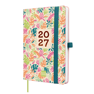 Finocam Capri Agenda de Tapa Blanda en Catalan - 16 Meses - Semana Vista Horizontal - Formato F4 - 118x168mm - Papel de 80g/m2 - Bolsillo Interior - C