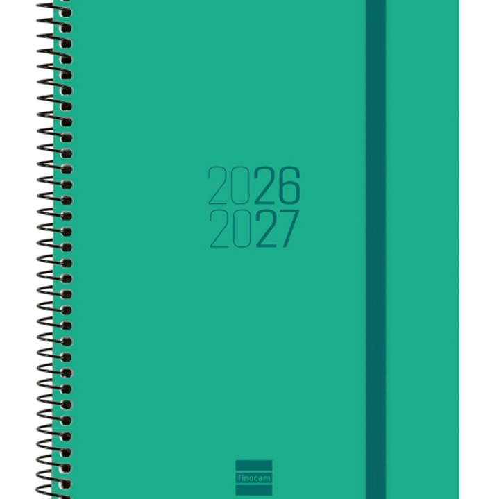 Finocam Espir Agenda Escolar 26/27 - Semana Vista Horizontal - Formato E10 - 155x212mm - Tapas de Polipropileno - Papel de 80g/m2 - Espiral Metalica - 1